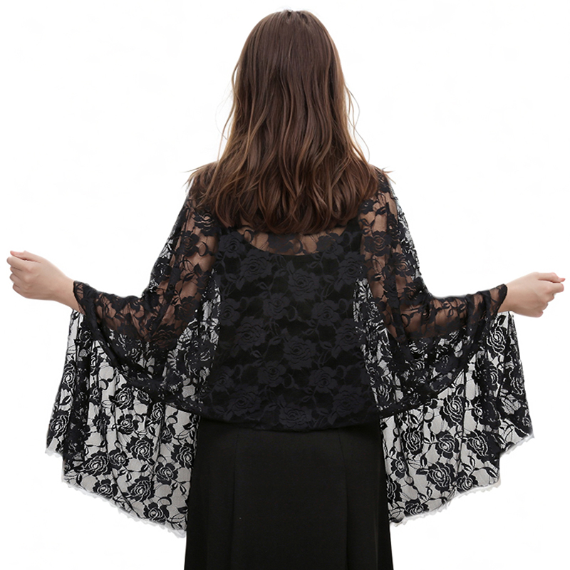 Summer Clothing Hijab - Koronkowy szalik w kształcie róży Długi