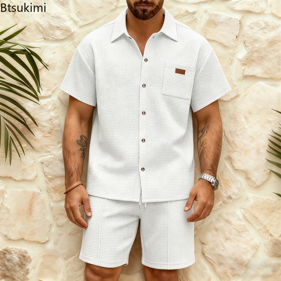 Summer Clothing Sets - Męski, casualowy komplet z krótkim rękawem
