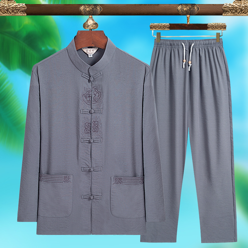 Summer Clothing Sets - Wysokiej jakości modny męski strój Tang,