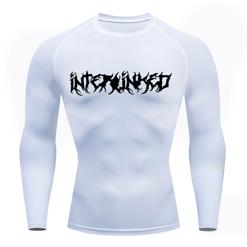 Rash Guard Long Sleeve - Kompresyjna biała koszula z długim rękawem