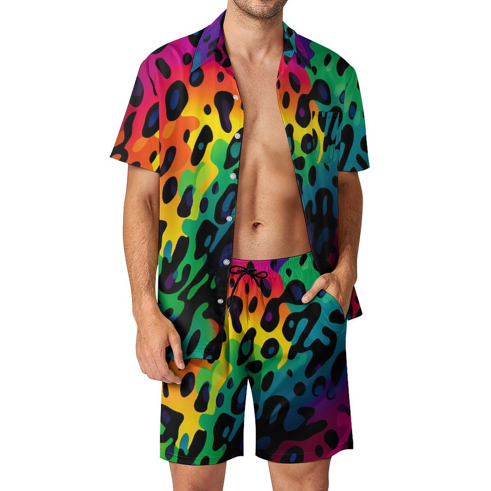 Summer Clothing Line - Letnie nieregularne geometryczne zestawy męskich koszul