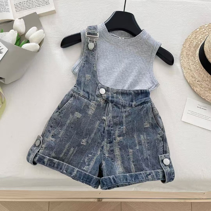 Summer Clothing Drawing For Kids - Zestawy odzieży dziecięcej Dzianinowy podkoszulek +