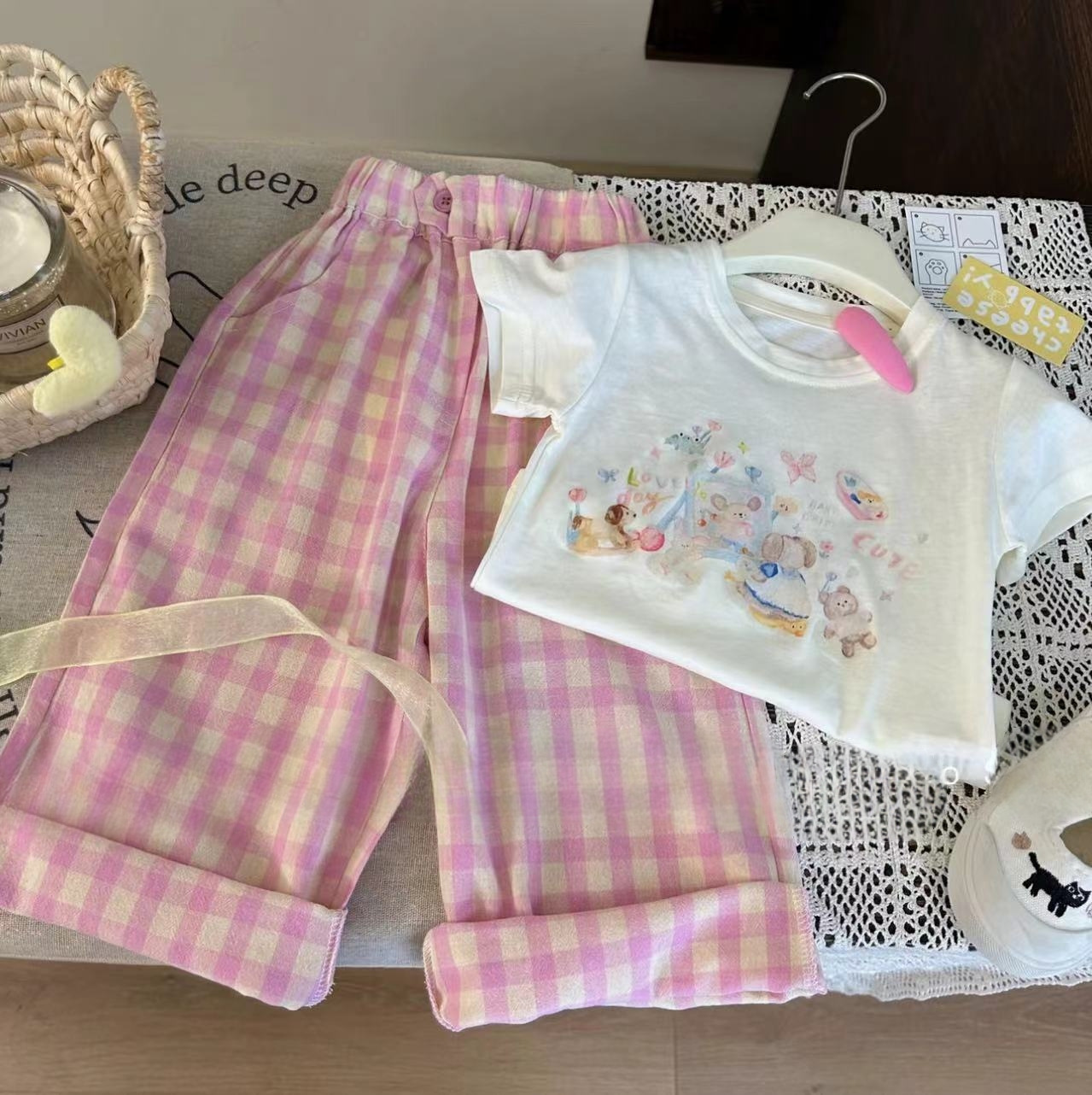 Summer Clothing Boutiques - Zestawy odzieży dziecięcej Top z krótkim