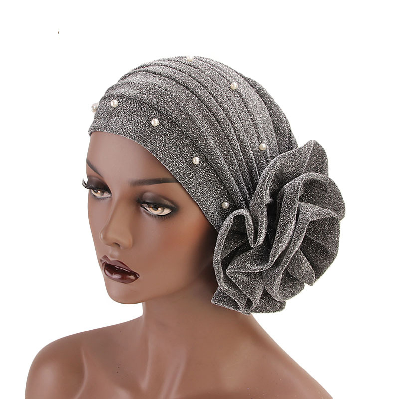 Summer Clothing Hijab - Letnie koraliki kwiatowe damskie turban czapki