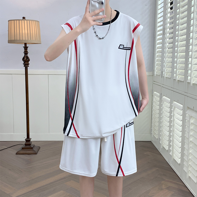 Summer Clothing Sets - Męski, casualowy, dwuczęściowy zestaw sportowy, moda