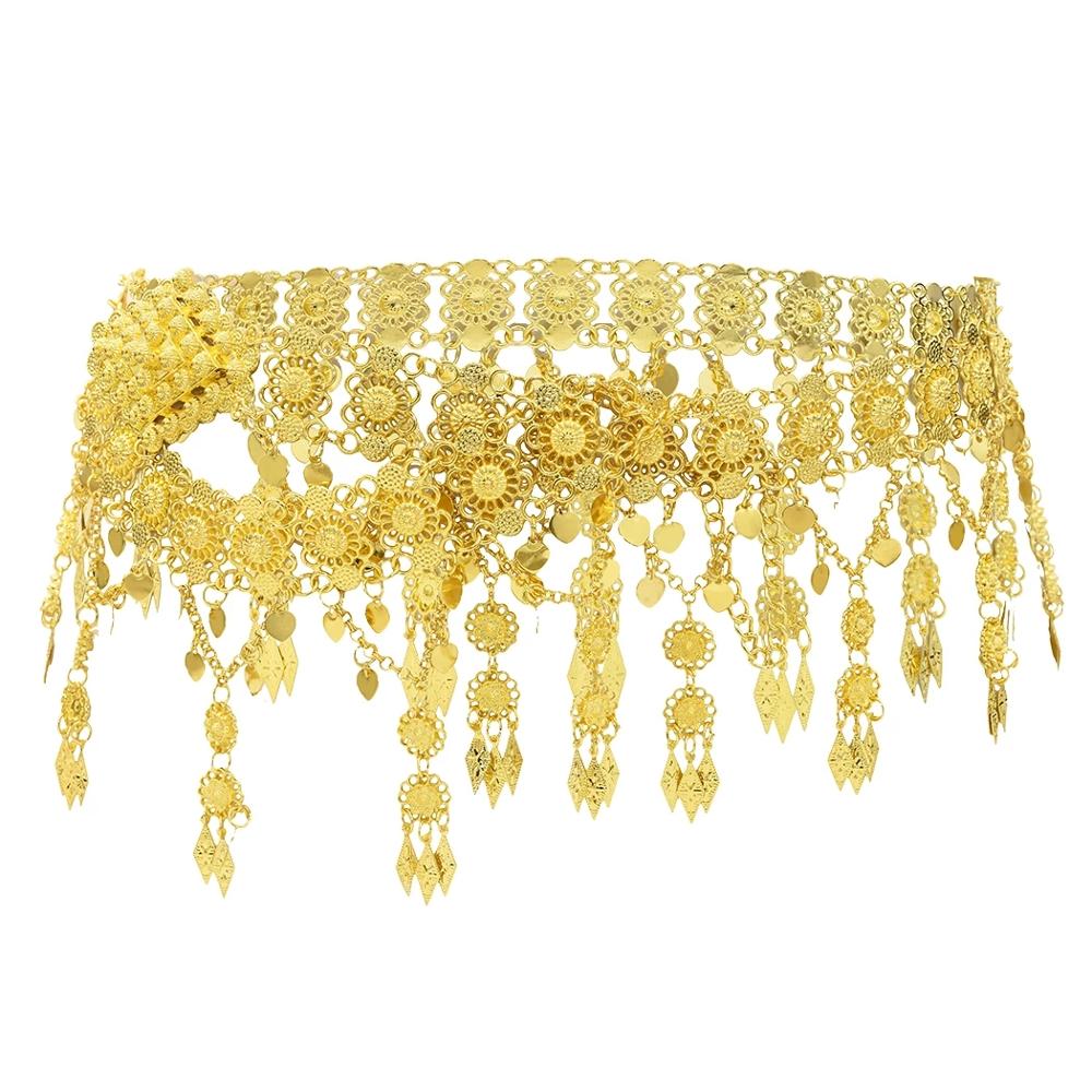 Summer Clothing India - Złoty kolor etniczne długie Tassel brzuch