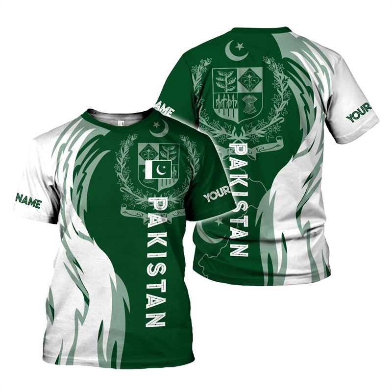 Pakistan Flag 3D Print Męskie  – Summer Clothing Pakistan recenzja i cena