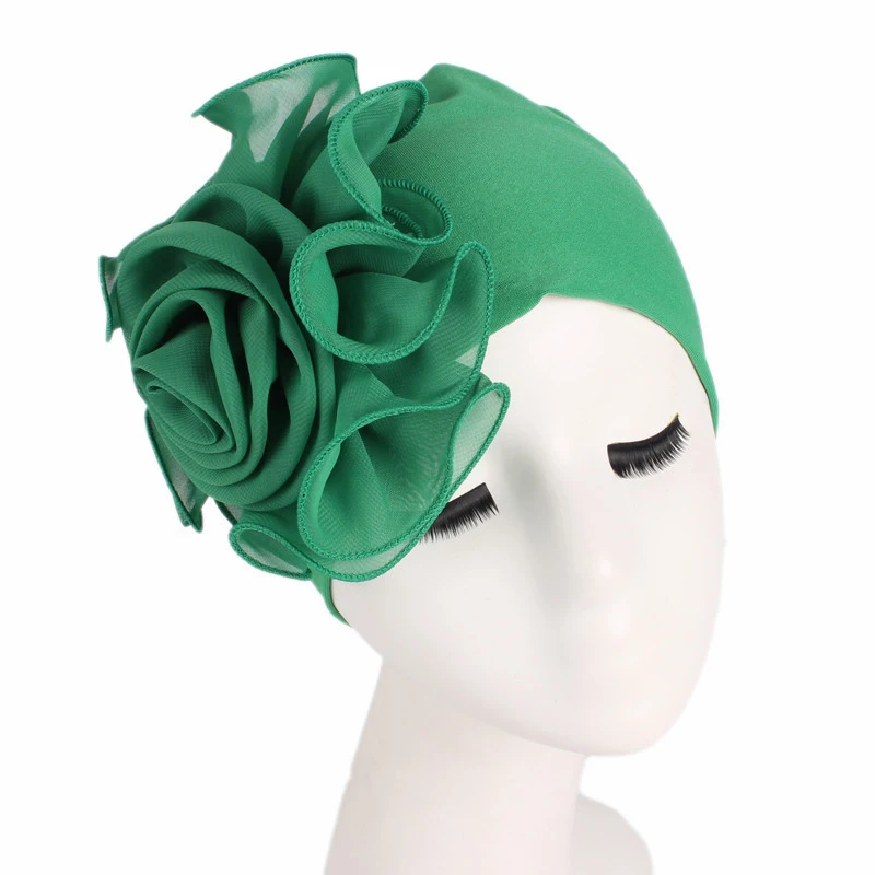 Moda damska Duży kwiat Turban  – Summer Clothing Hijab recenzja i cena