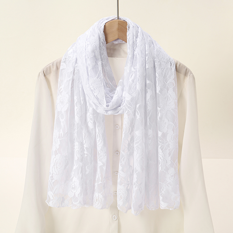 Koronkowy szalik w kształcie r – Summer Clothing Hijab recenzja i cena