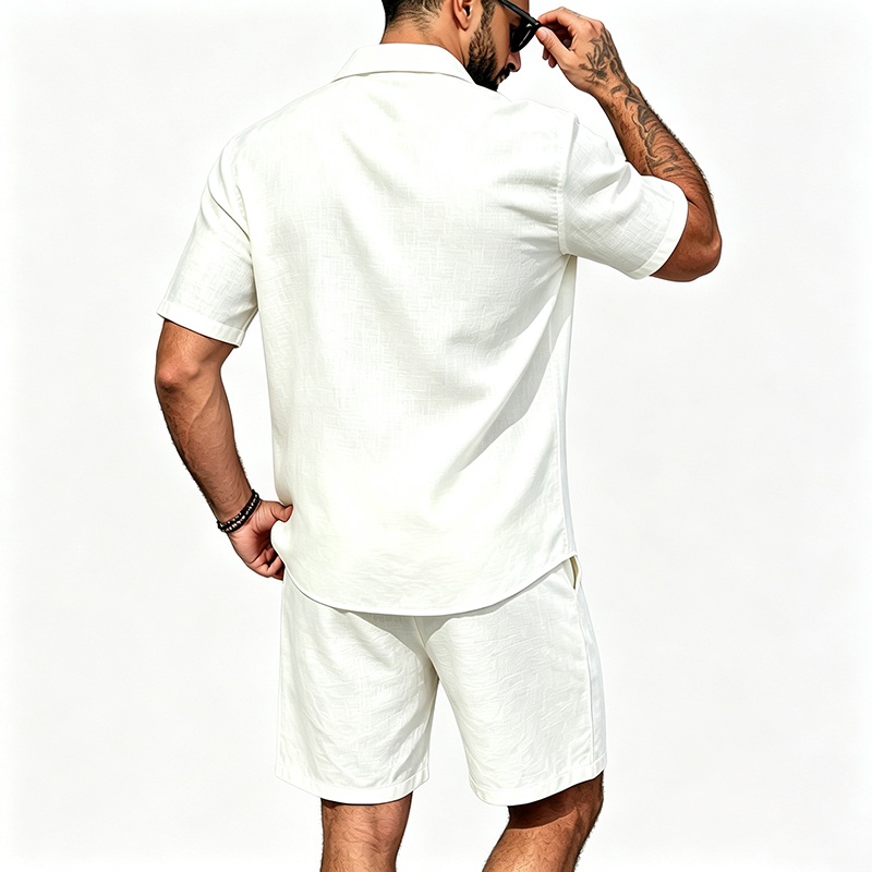 Męski lniany dwuczęściowy zest – Summer Clothing Line recenzja i cena