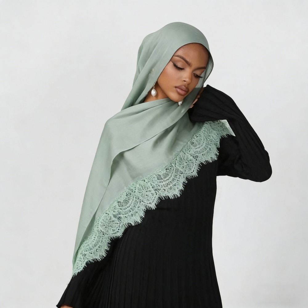 Nowa koronkowa chusta hidżab z – Summer Clothing Hijab recenzja i cena