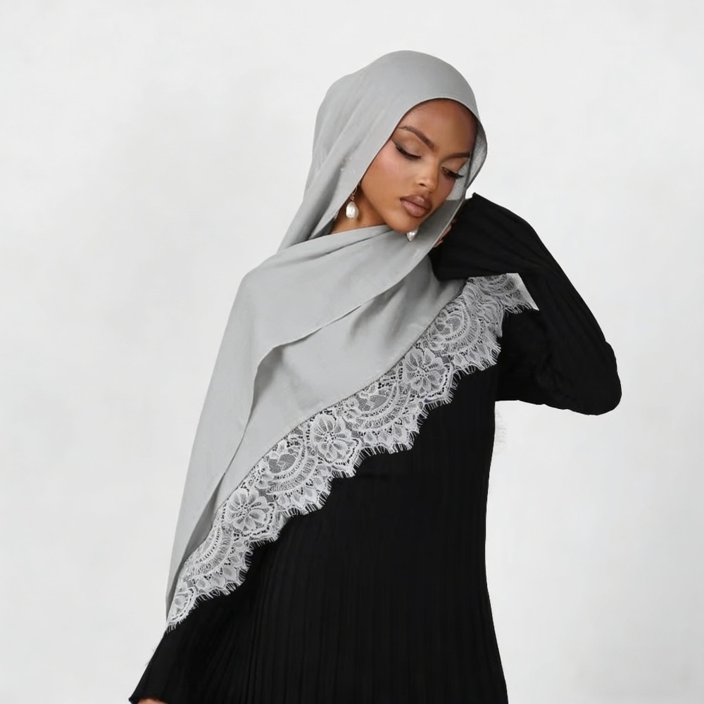 Nowa koronkowa chusta hidżab z – Summer Clothing Hijab recenzja i cena