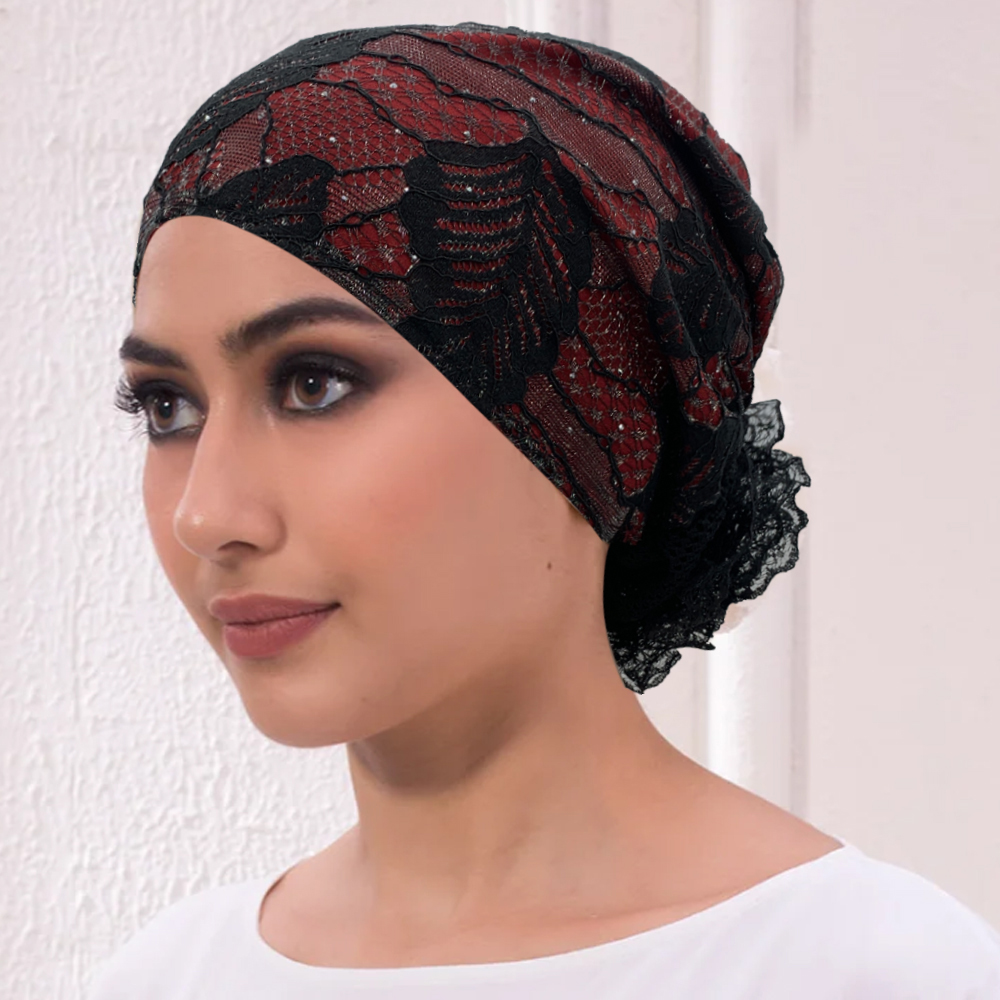 Haftowana czapka turbanowa dla – Summer Clothing Hijab recenzja i cena