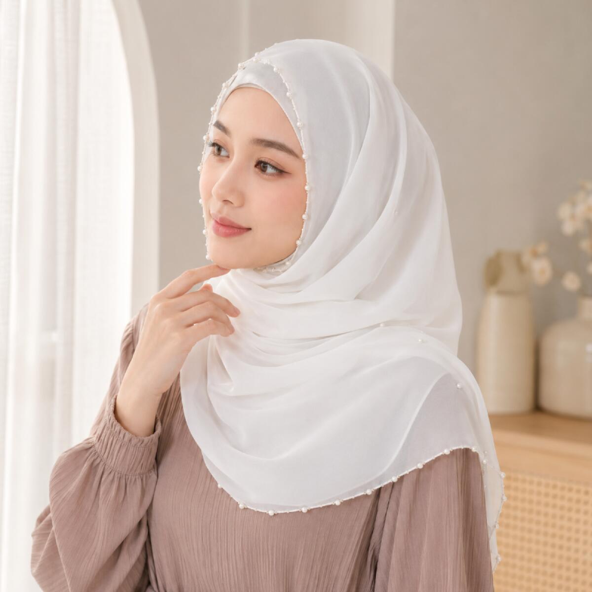 Chusta Hidżab Gładka Perłowa S – Summer Clothing Hijab recenzja i cena
