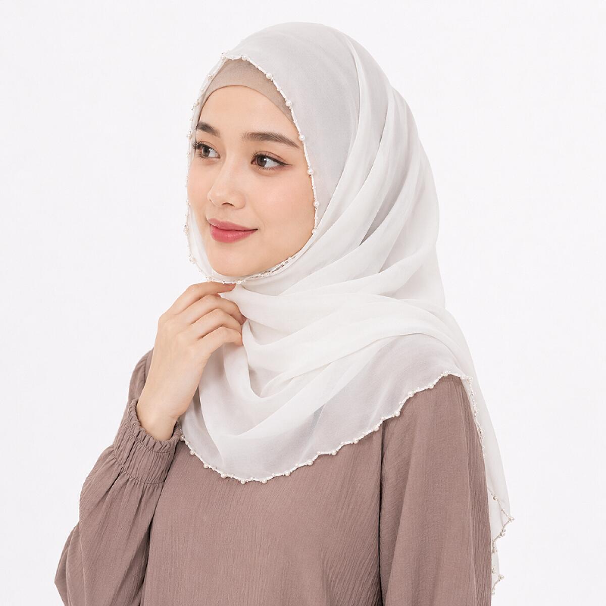 Chusta Hidżab Gładka Perłowa S – Summer Clothing Hijab recenzja i cena