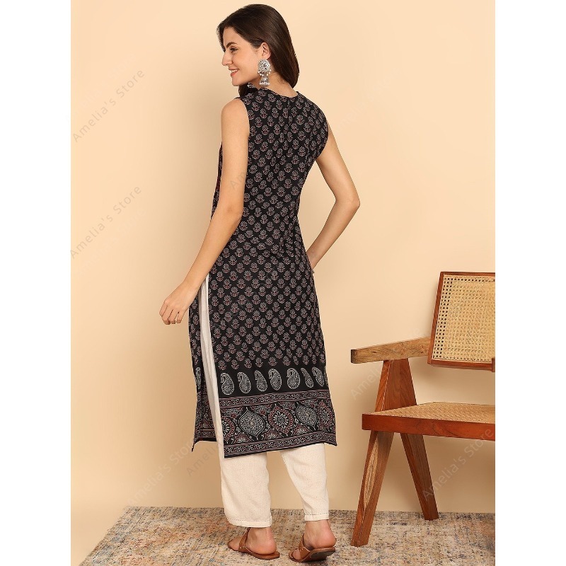 Indyjska etniczna damska czarn – Summer Clothing Pakistan recenzja i cena