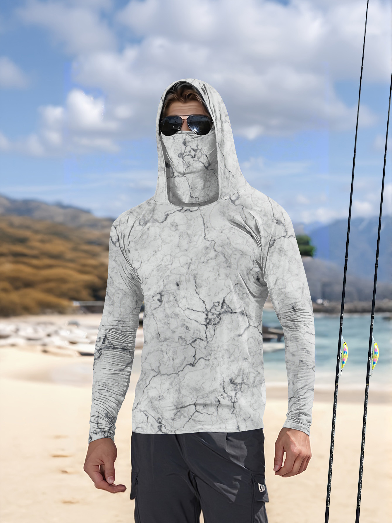 Męska koszulka wędkarska z kap – Summer Clothing Long Sleeve recenzja i cena