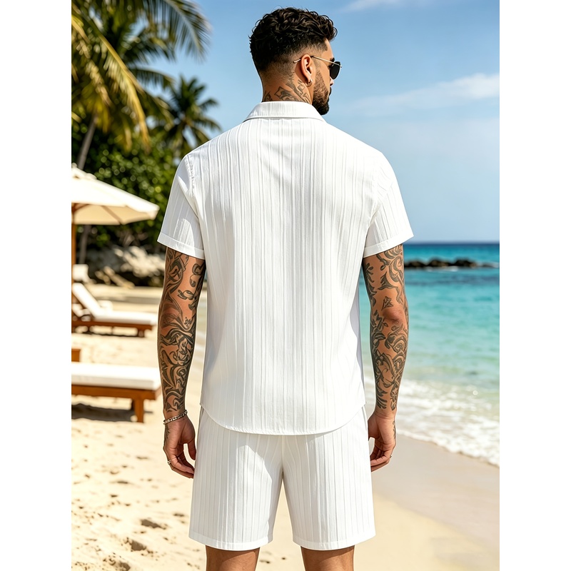 Męski letni zestaw casualowy,  – Summer Clothing Sets recenzja i cena