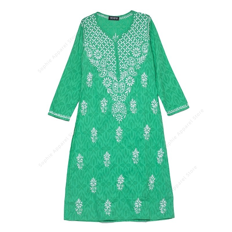 Damska haftowana Kurti indyjsk – Summer Clothing Pakistan recenzja i cena