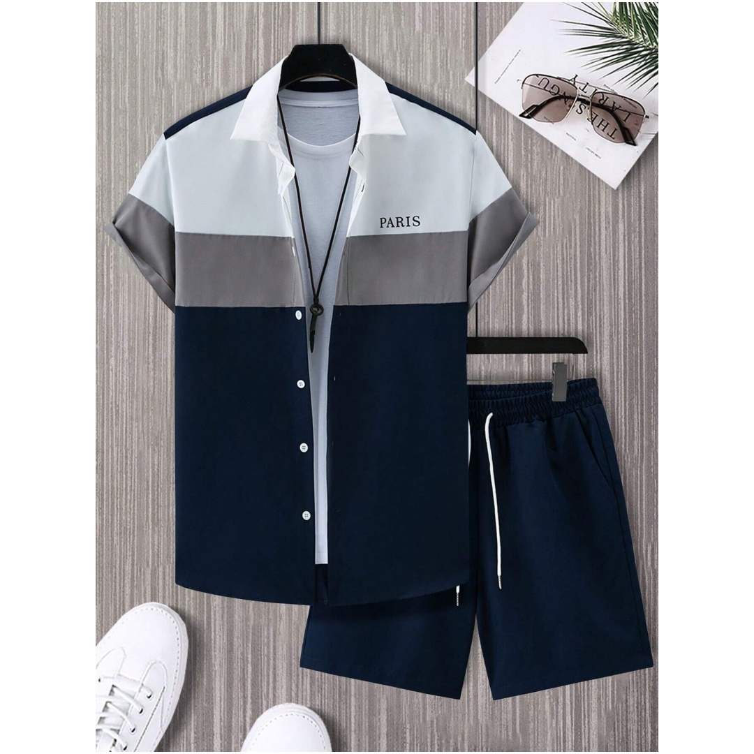 Męski garnitur modny, niebiesk – Summer Clothing Line recenzja i cena